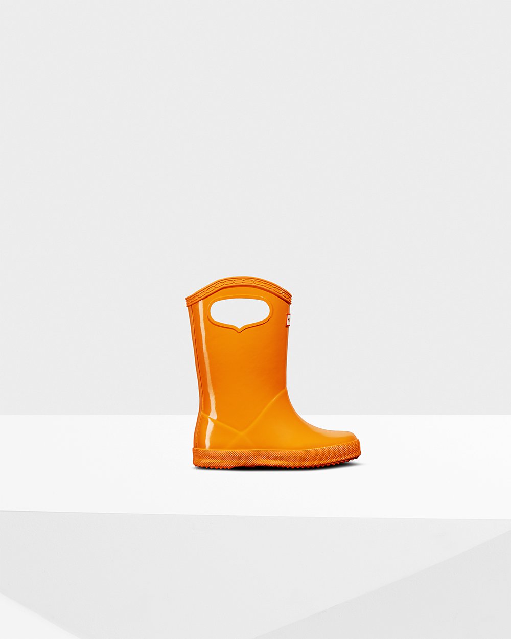 Botas De Agua Original First Classic Grab Handle Gloss Hunter Niños - Naranjas - 682109UMJ